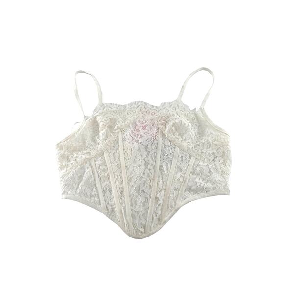 Hello Molly No Apologies Lace Corset Top 4 - Picture 3 of 13